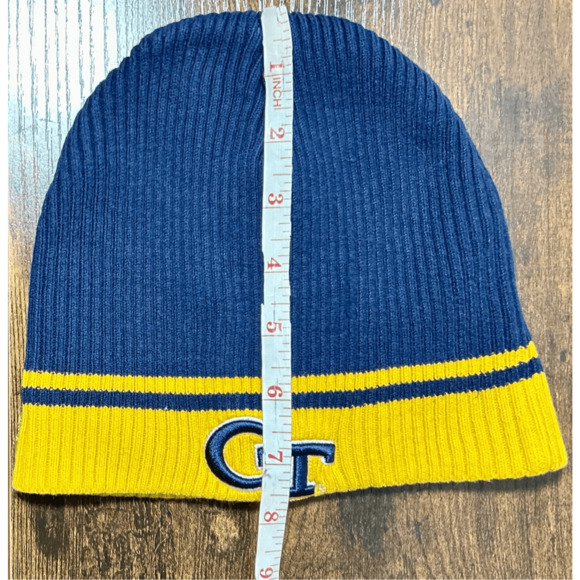 Vintage Georgia Tech Yellow Jackets The Game Blue & Gold Beanie - Picture 8 of 8